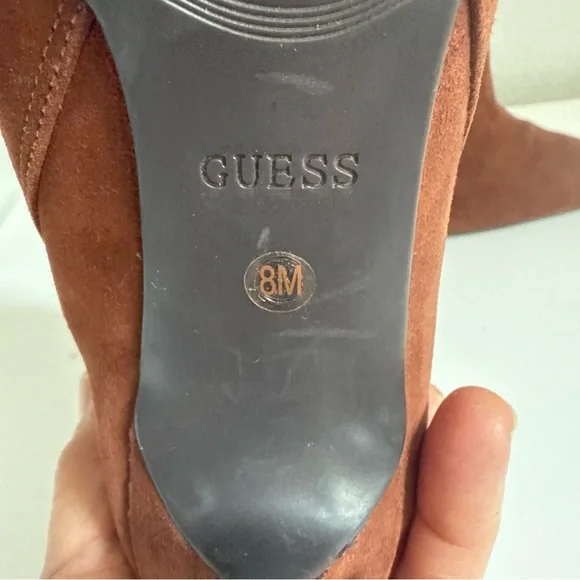 Guess Elegant Brown Suede Ankle Boots - Picture 9 of 14